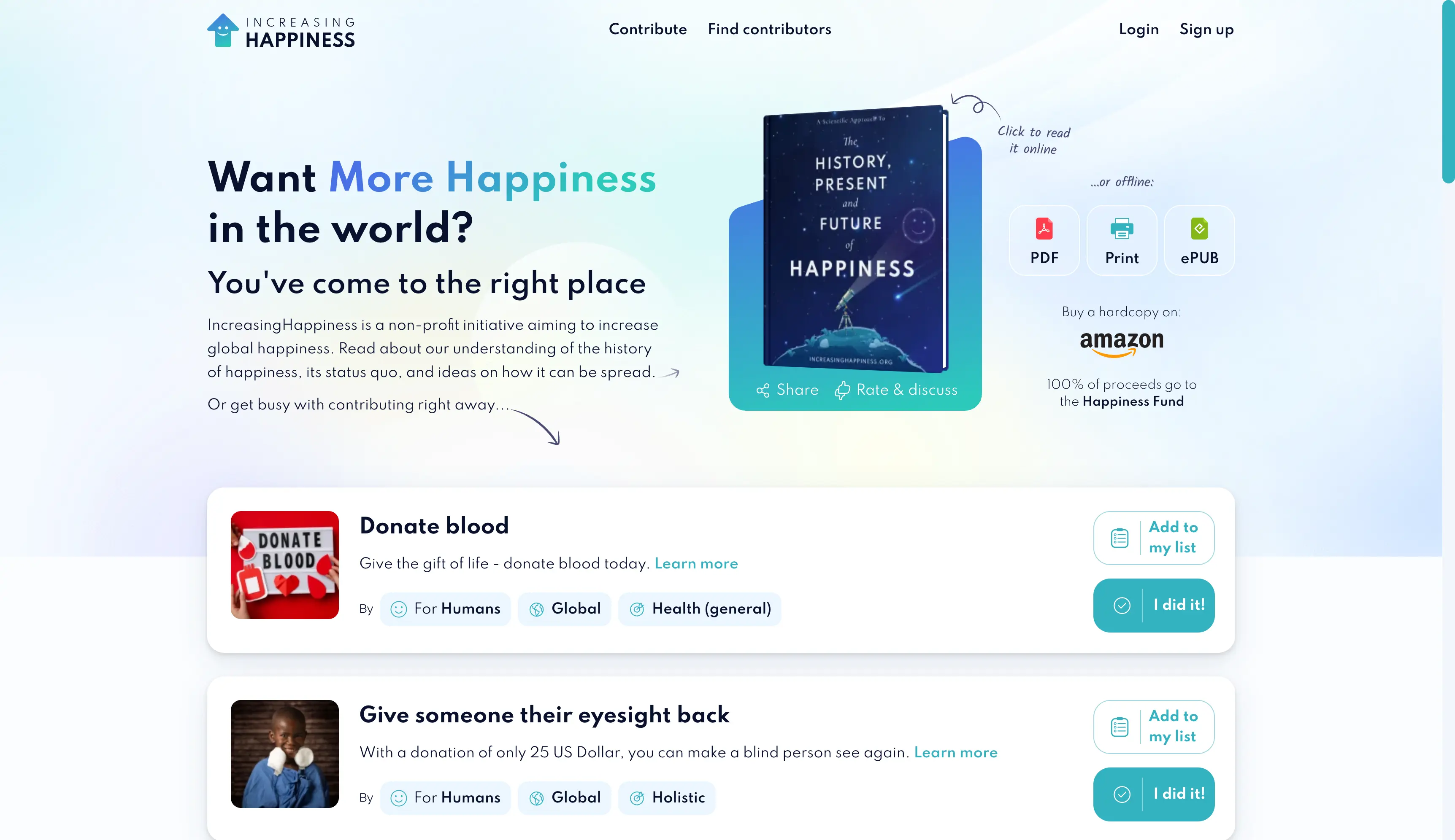 Increasing Happiness